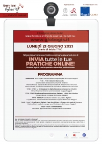 PRESENTAZIONE DELLO SPORTELLO TELEMATICO DEL COMUNE DI RECANATI - 21 GIUGNO 2021
